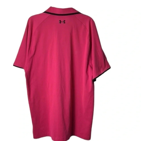 Under Armour Heat gear polo,golf shirt,men Large,Short sleeve , logo,stripes. - Picture 3 of 14
